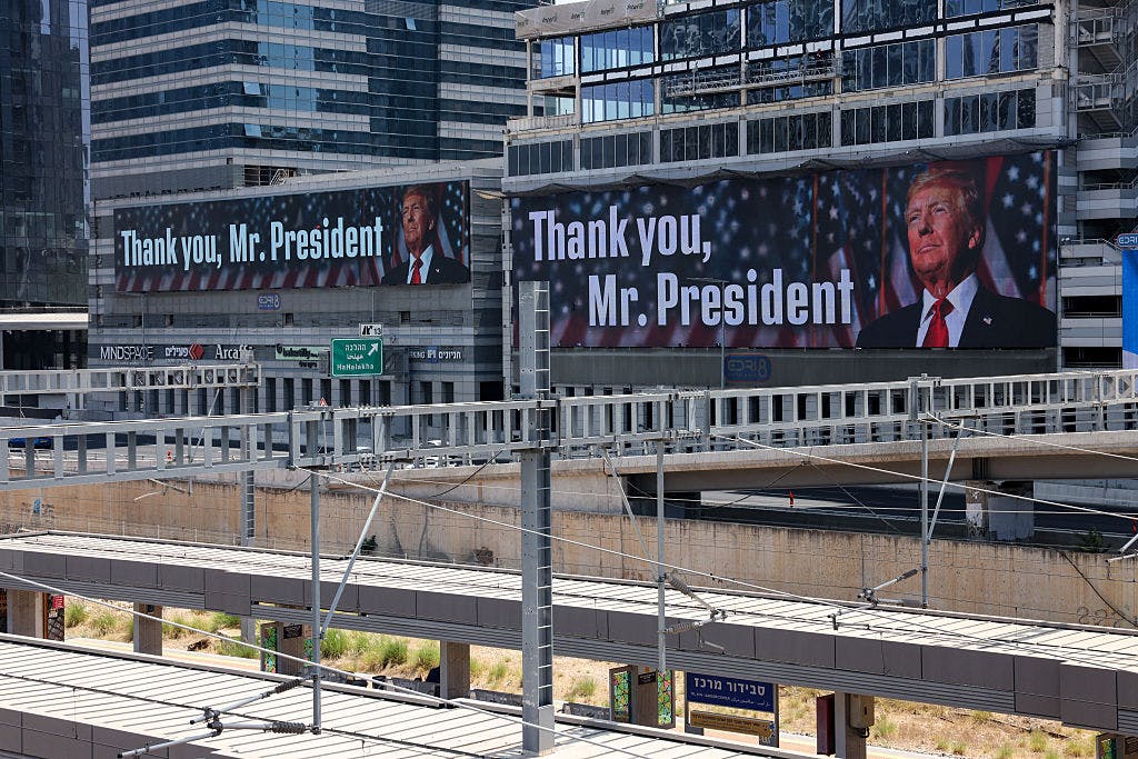 ‘Thank You, Mr, President’: Israel Posts Huge Signs Of Gratitude To Trump