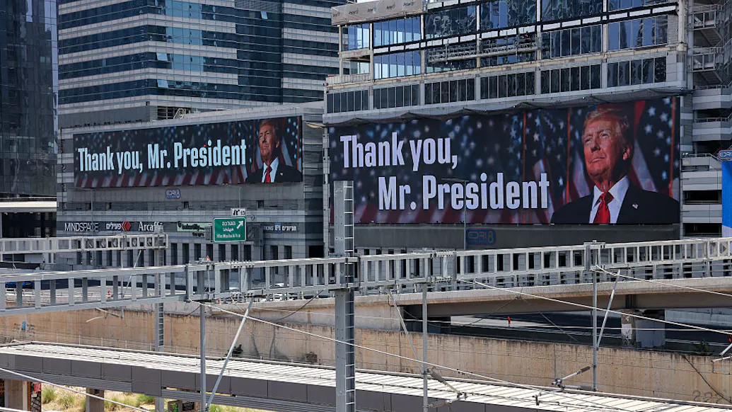‘Thank You, Mr, President’: Israel Posts Huge Signs Of Gratitude To Trump