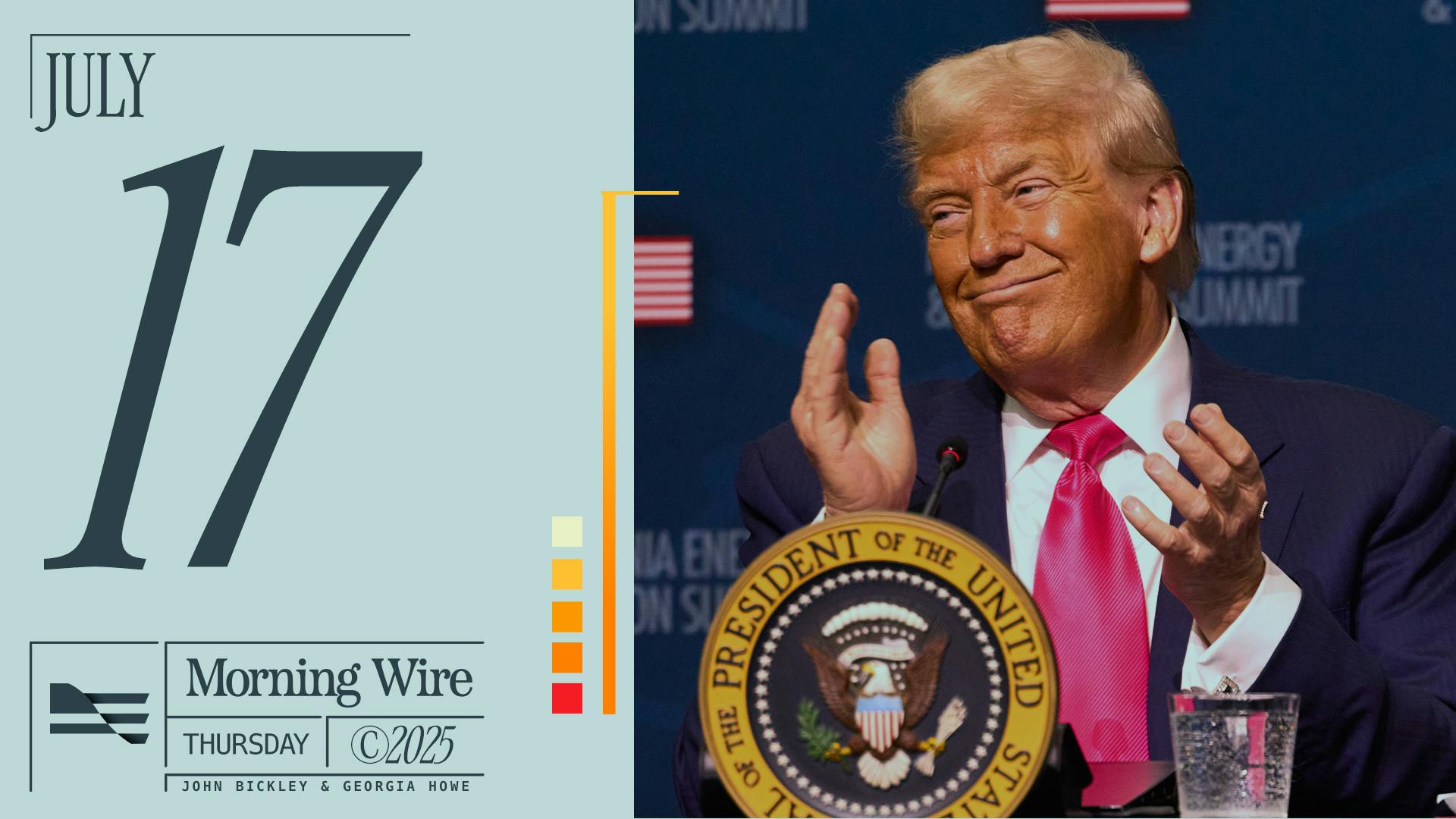 Morning Brief: Trump Vs Fed Chair, Congressional Chats, $100 Billion Investment In Pennsylvania AI