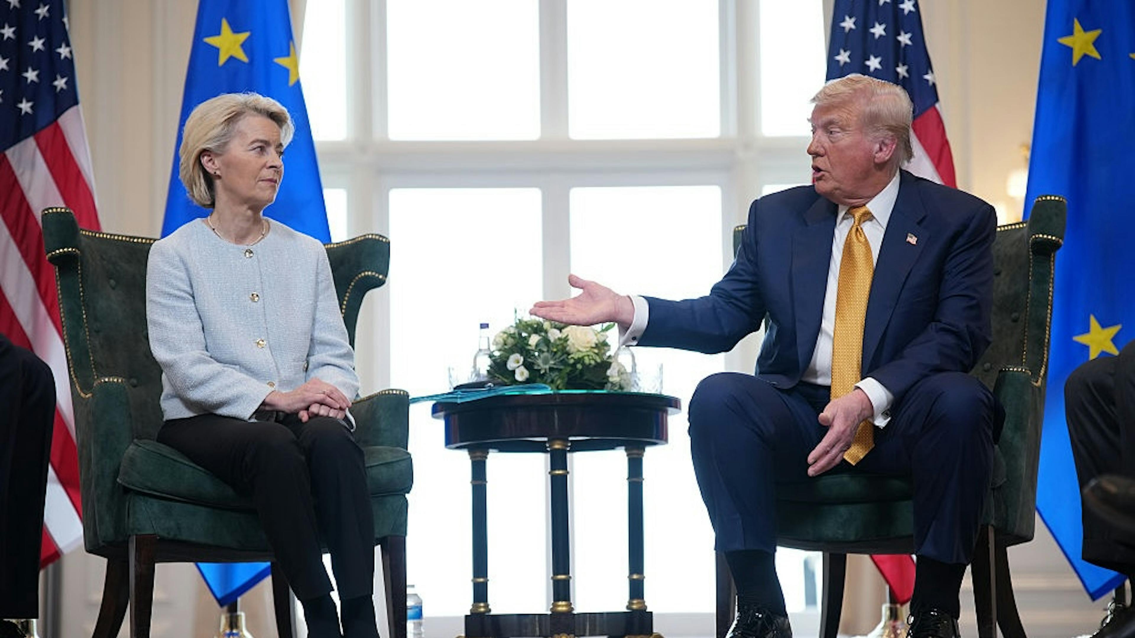 Trump Trashes Windmills In Meeting With Green-Loving EU Head: ‘Killing The Beauty Of Our Scenery’