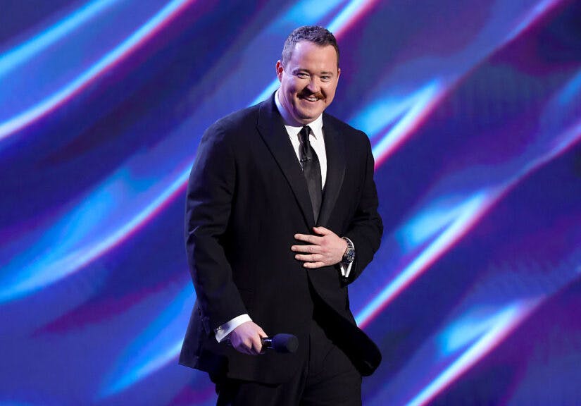 HOLLYWOOD, CALIFORNIA - JULY 16: Shane Gillis speaks onstage during the 2025 ESPY Awards at Dolby Theatre on July 16, 2025 in Hollywood, California. (Photo by Kevin Winter/Getty Images)