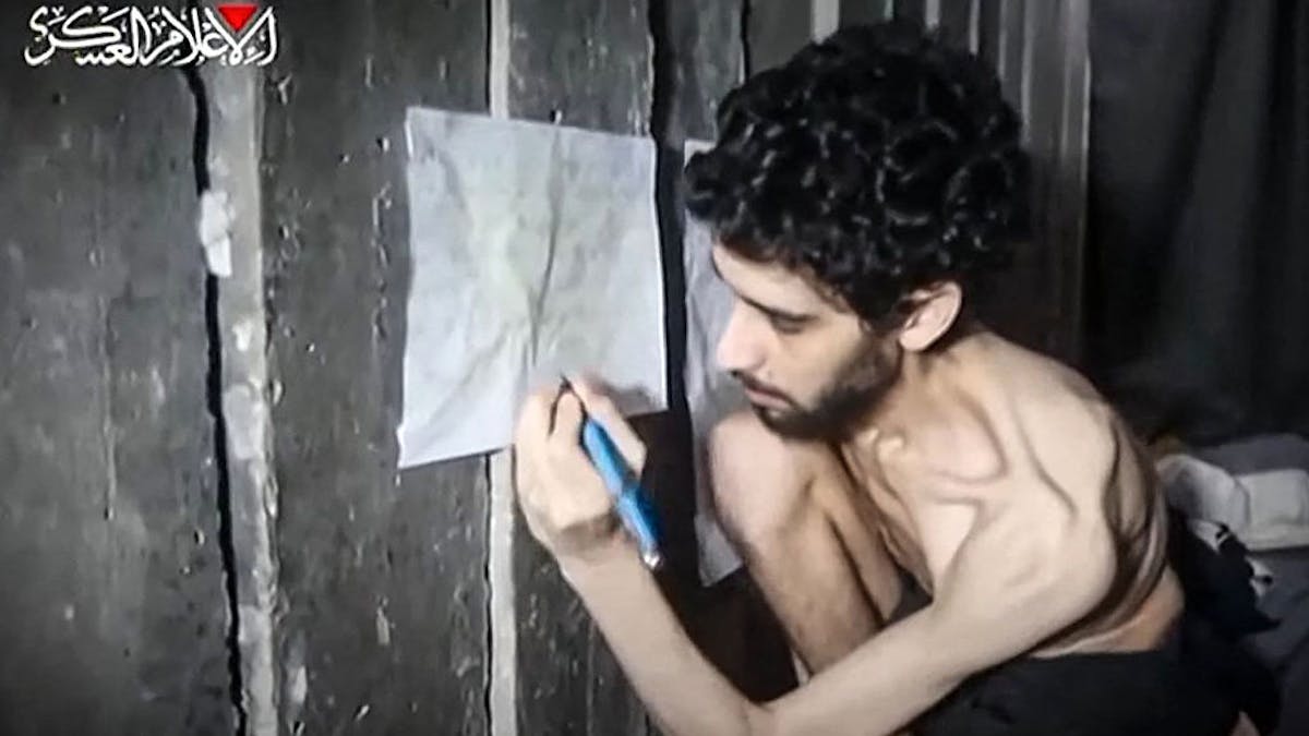 Hamas Forces Emaciated Israeli Hostage To Dig His Own Grave