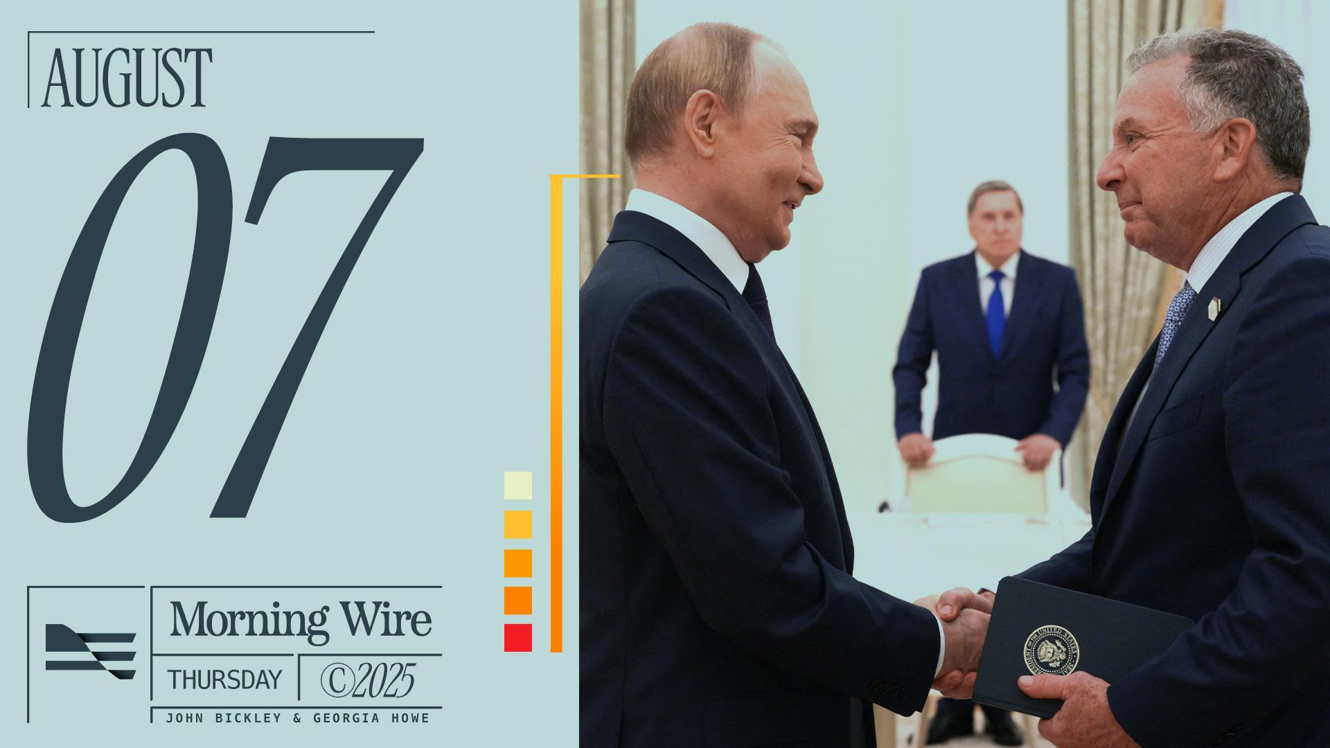 Morning Brief: ‘Productive’ Peace Talks With Putin, De-Banking Ban, NASA Plans Lunar Nuclear Reactor