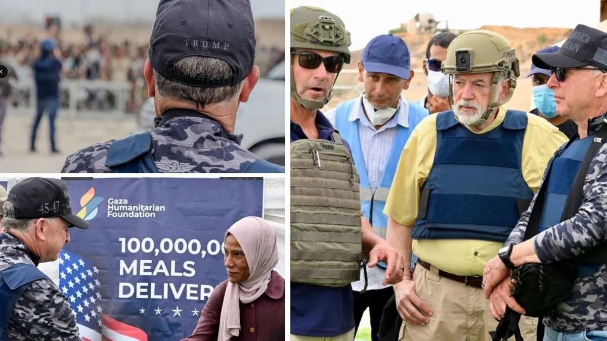 Witkoff And Huckabee Tour Gaza Humanitarian Foundation Site As Group Distributes 100 Millionth Meal