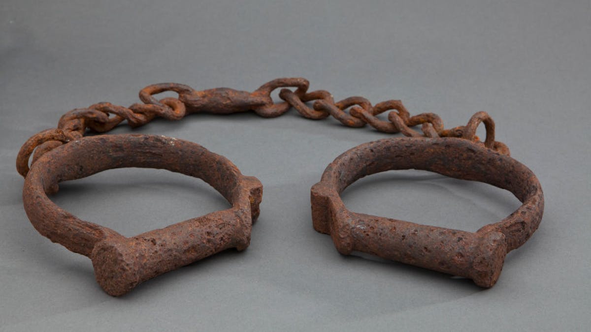 NextImg:Woman Breaks Down Sobbing As She’s Put In Chains At Black History Museum