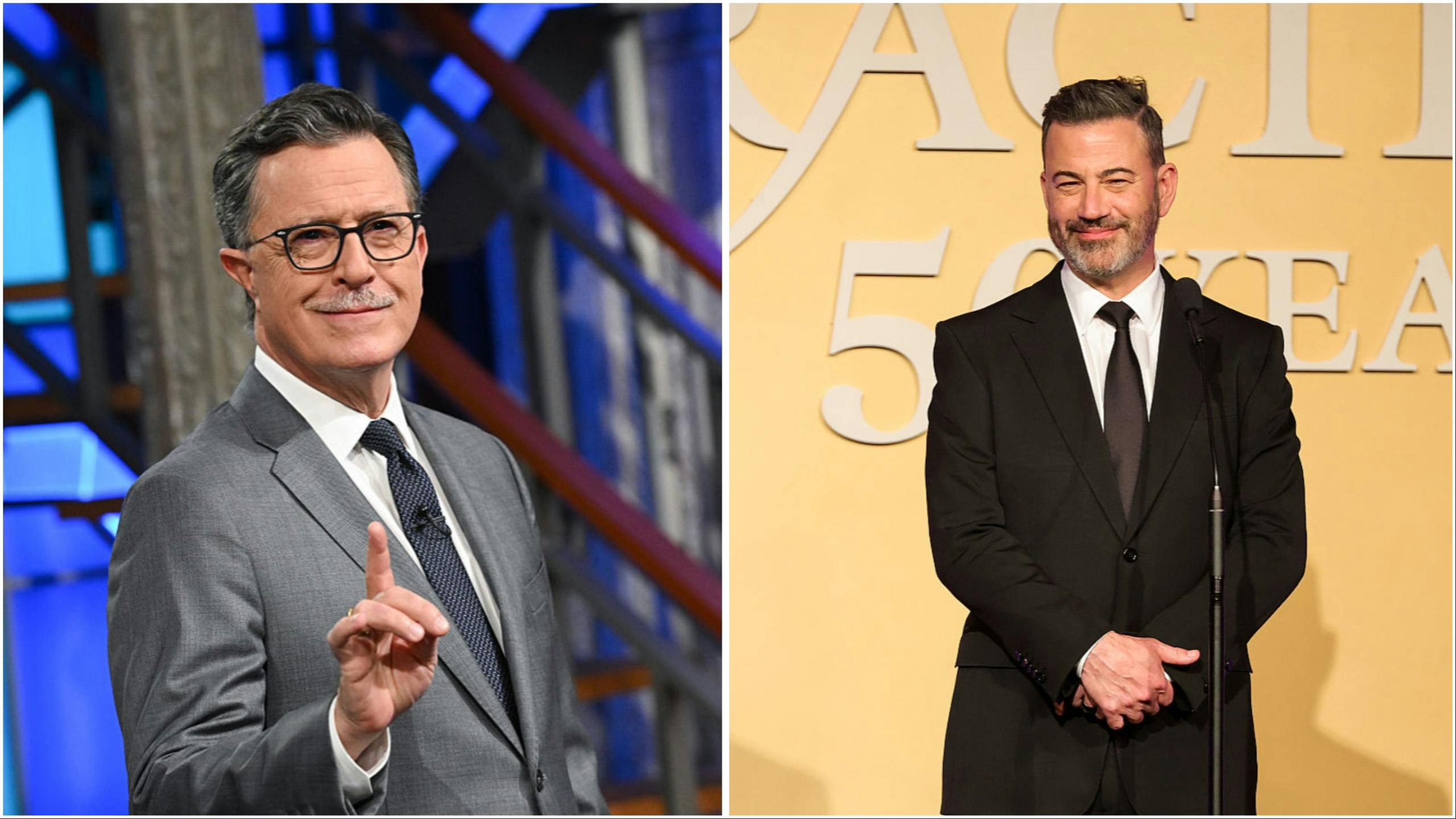 Colbert And Kimmel Clear A Low Bar With Late-Night Condolences