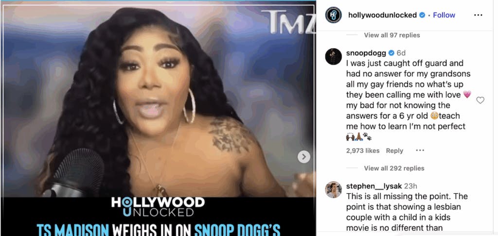 Snoop Dogg Comment