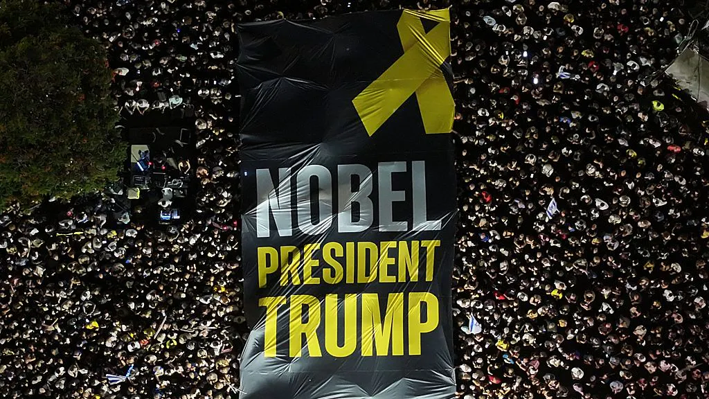 Chants Of ‘Thank You, Trump’ And Calls For Nobel Peace Prize Erupt At Israel’s Hostage Square