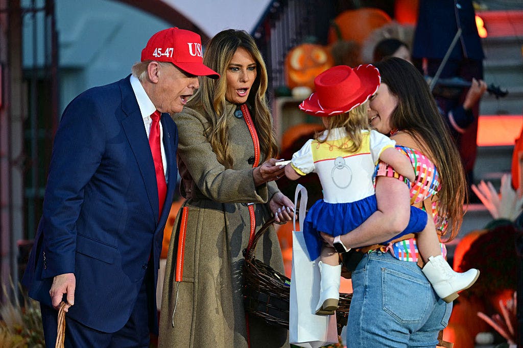 Donald And Melania Trump Celebrate Halloween At The White House After Successful Asia Trip