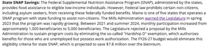 State of Maine, Department of Health and Human Services