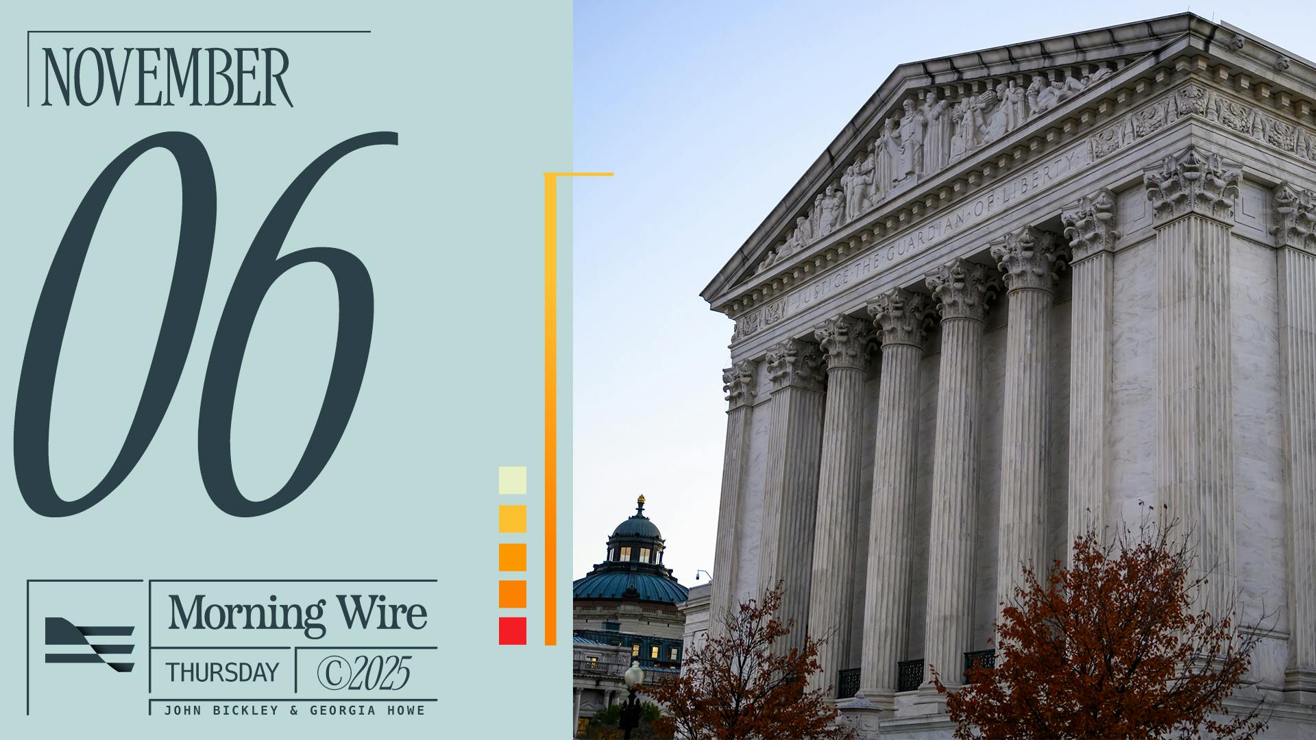 Morning Brief: SCOTUS Takes Up Trump Tariffs, ICE Checks Mamdani, & Dems Rig Maps In California