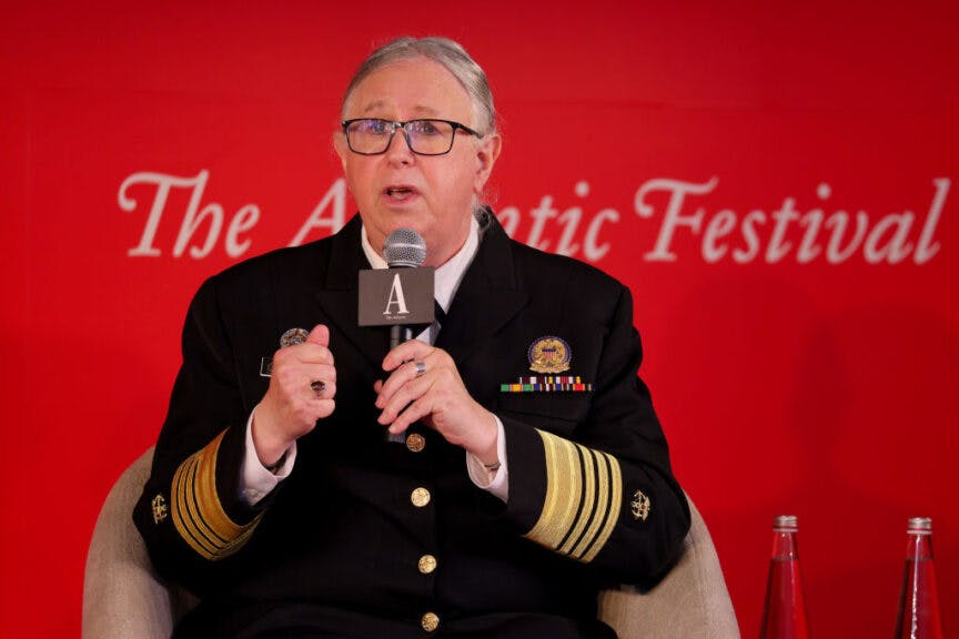 Rachel (Richard) Levine speaks on stage during the "Takling the Youth Mental-Health Crisis" Panel for The Atlantic Festival 2024 on September 19, 2024 in Washington, DC. (Photo by Jemal Countess/Getty Images for The Atlantic)
