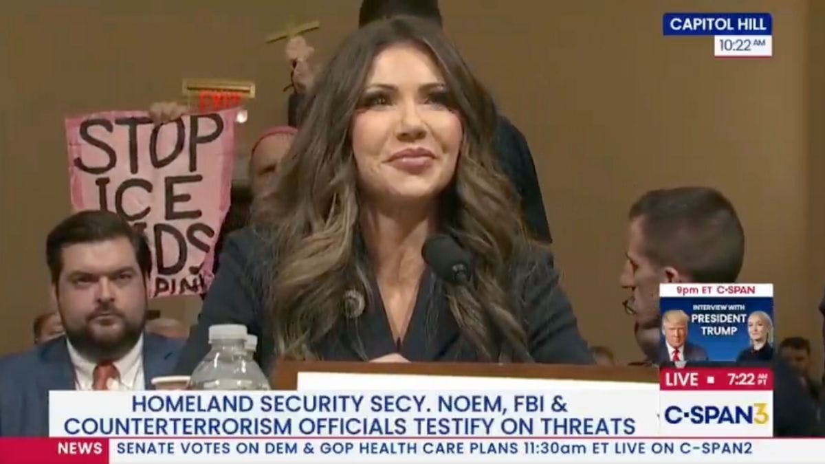 Anti-ICE Hecklers Disrupt Kristi Noem’s Congressional Testimony