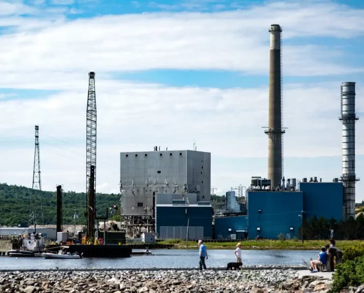 The former Verso Paper mill in Bucksport, where a company planning a land-based salmon farm, Maine Maritime Academy and a church have bought portions of the defunct mill site. Credit: Nick Sambides Jr. | BDN
