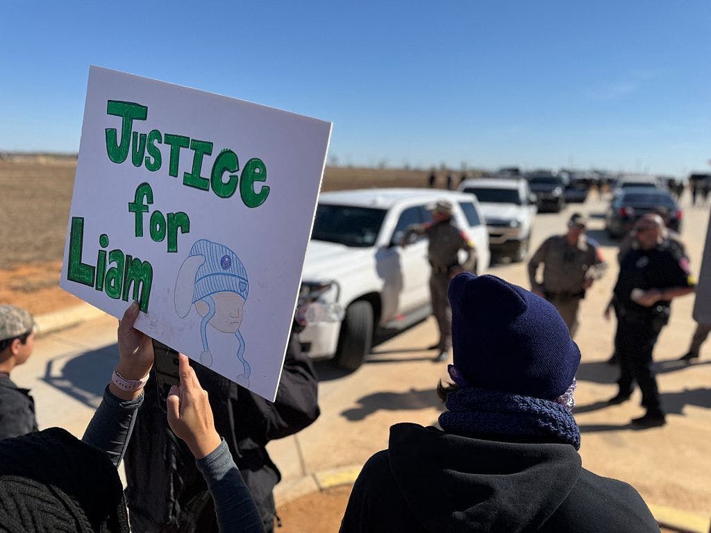Protesters Clash With Troopers Outside Of ICE Family Detention Center Holding 5-Year-Old Boy
