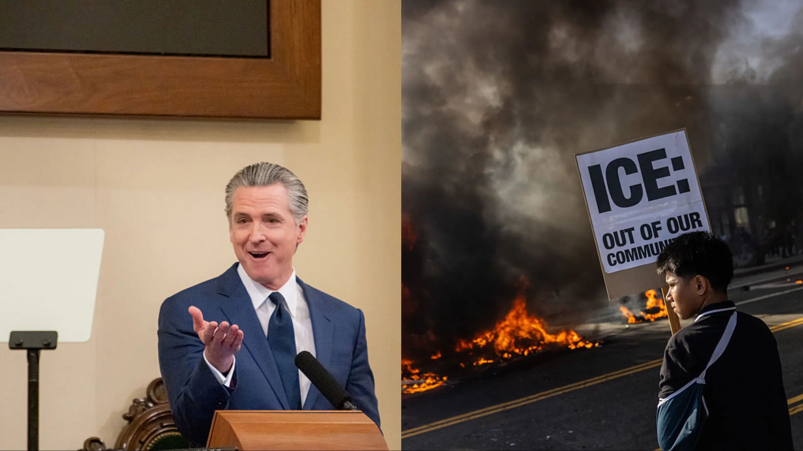 Months After Violent Riots, Gavin Newsom Tells Ben Shapiro That ‘California Cooperates With ICE’