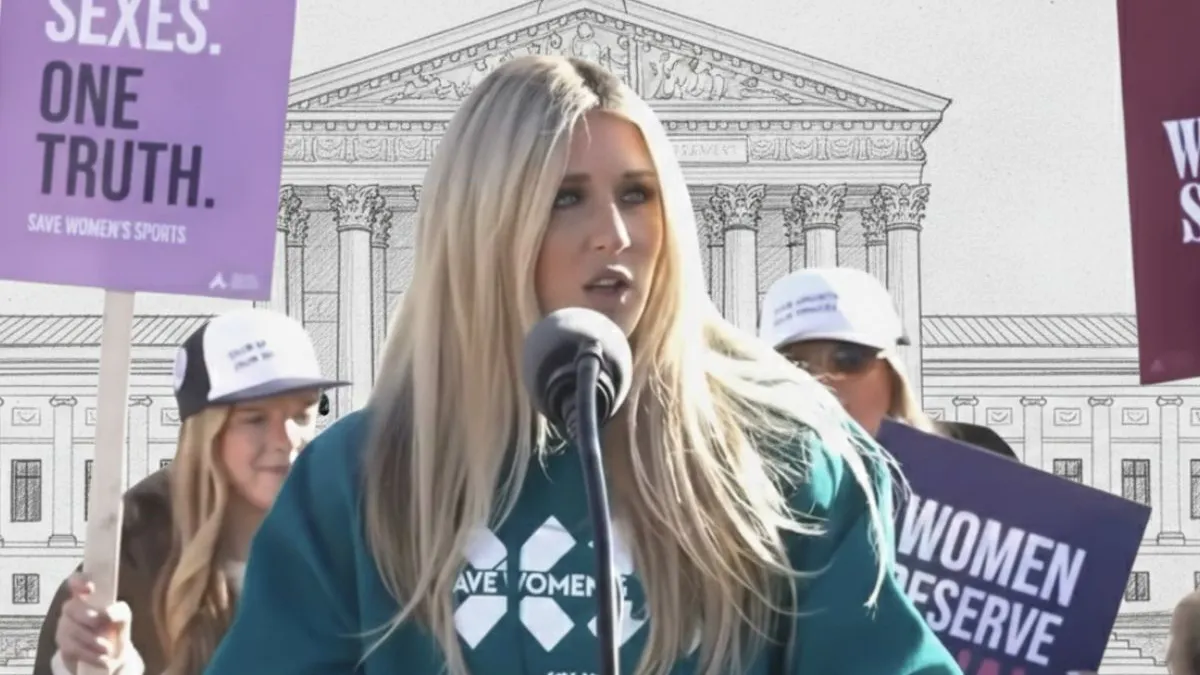 Women Rally At Supreme Court Steps As Justices Weigh Landmark Cases To Protect Female Athletes