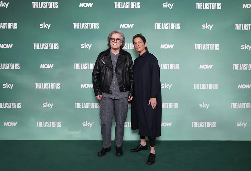LONDON, ENGLAND - APRIL 10: Rosie O'Donnell and Carolyn Strauss attend Sky's UK Premiere of 