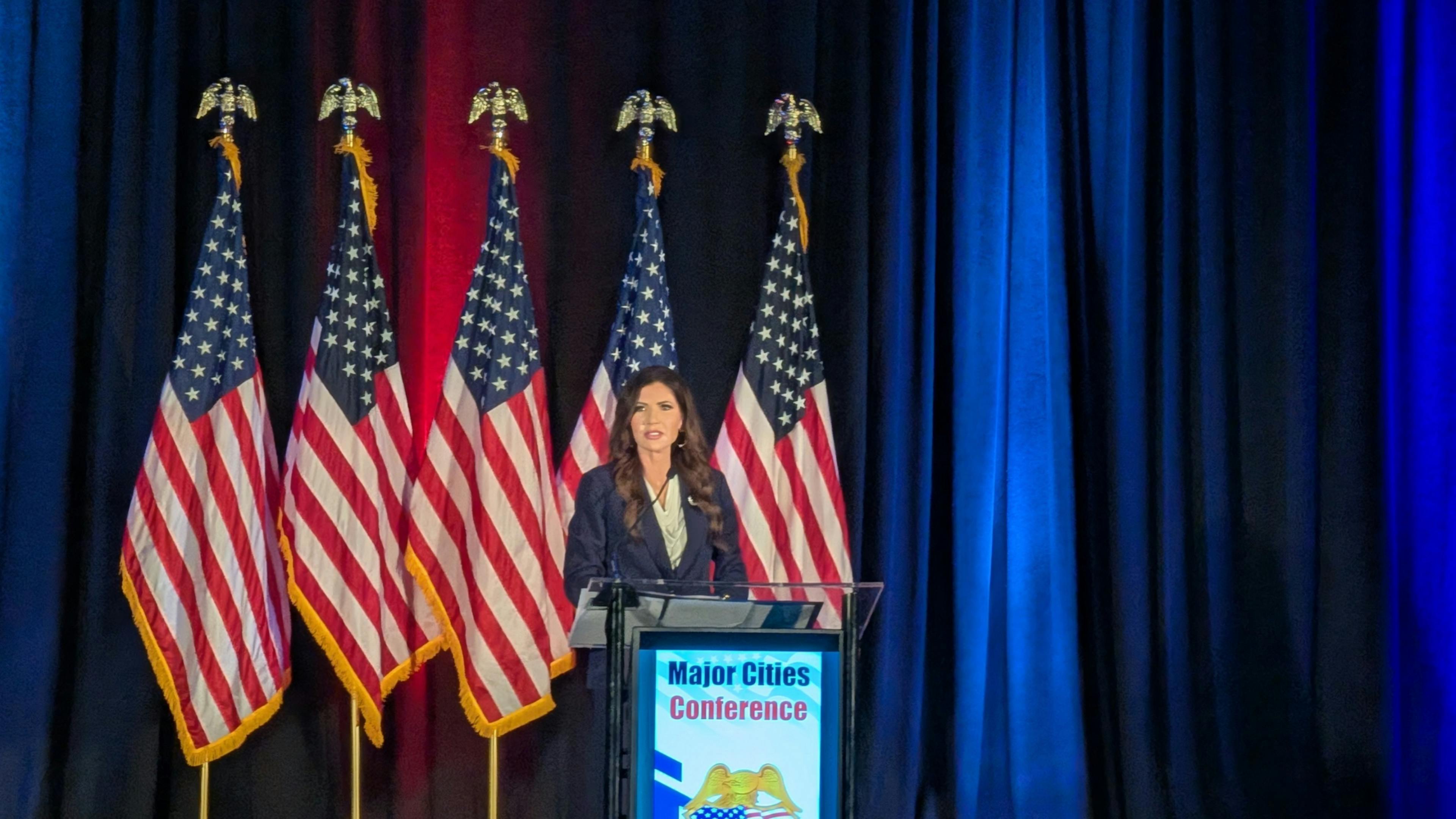 Minutes After Trump Replaced Her, Noem Touts Record To Law Enforcement