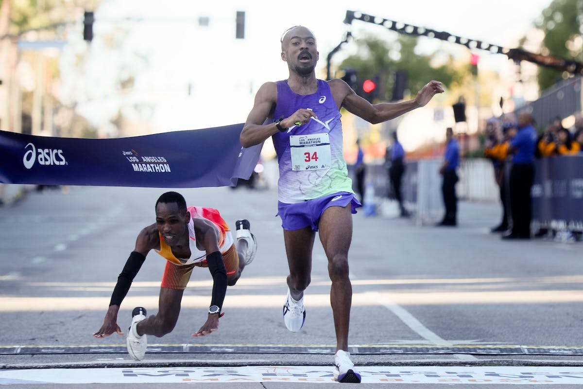 LA Marathon Ends In Stunning Photo Finish Between American Coach And Kenyan Runner