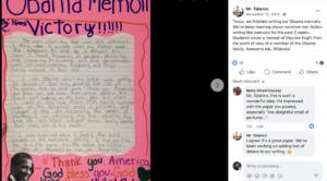 Texas Senate Democratic nominee James Talarico had his students write "Obama memoirs." 