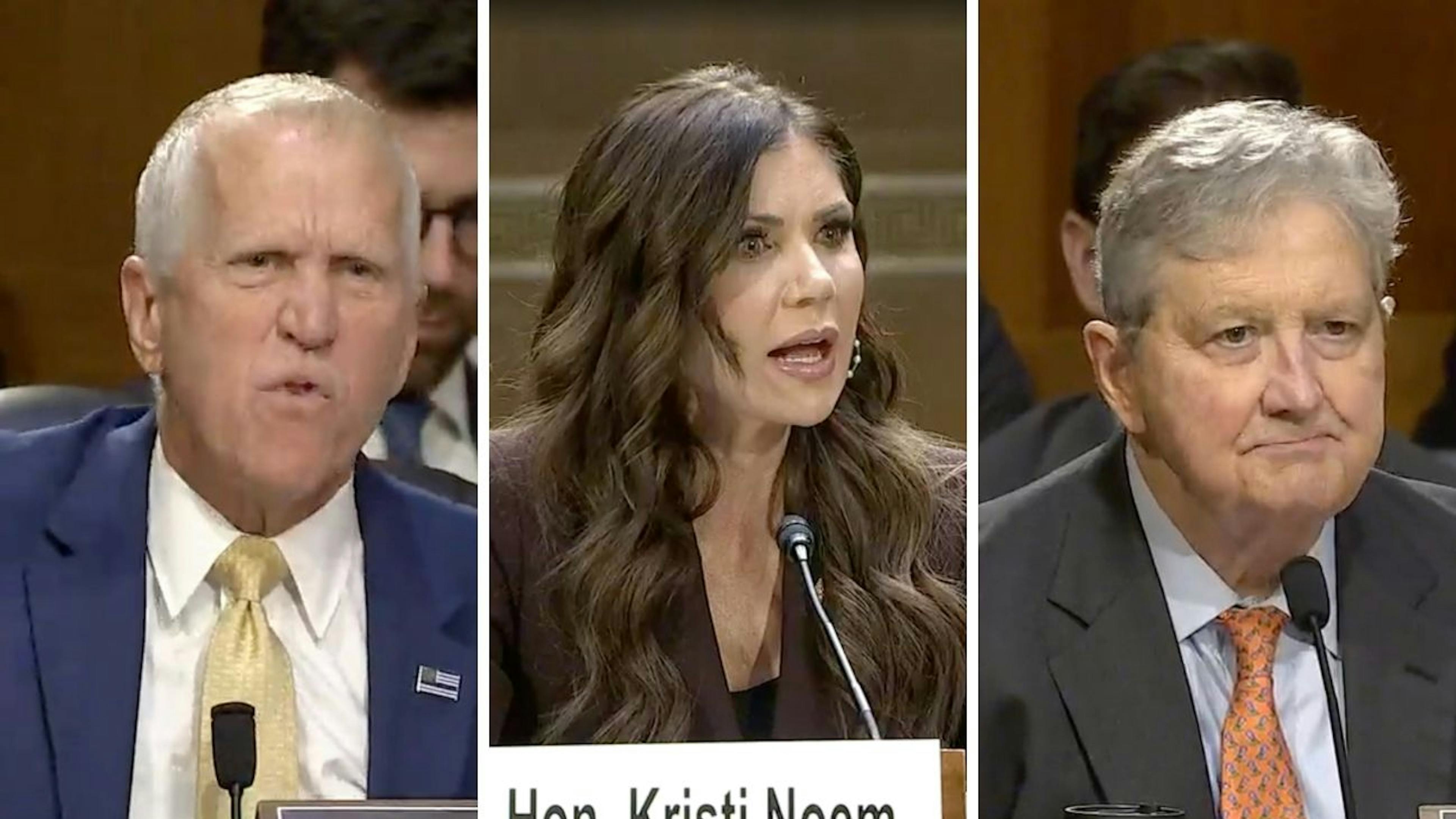 Noem Pressed As Republican Senators Demand Answers In Heated Senate Hearing