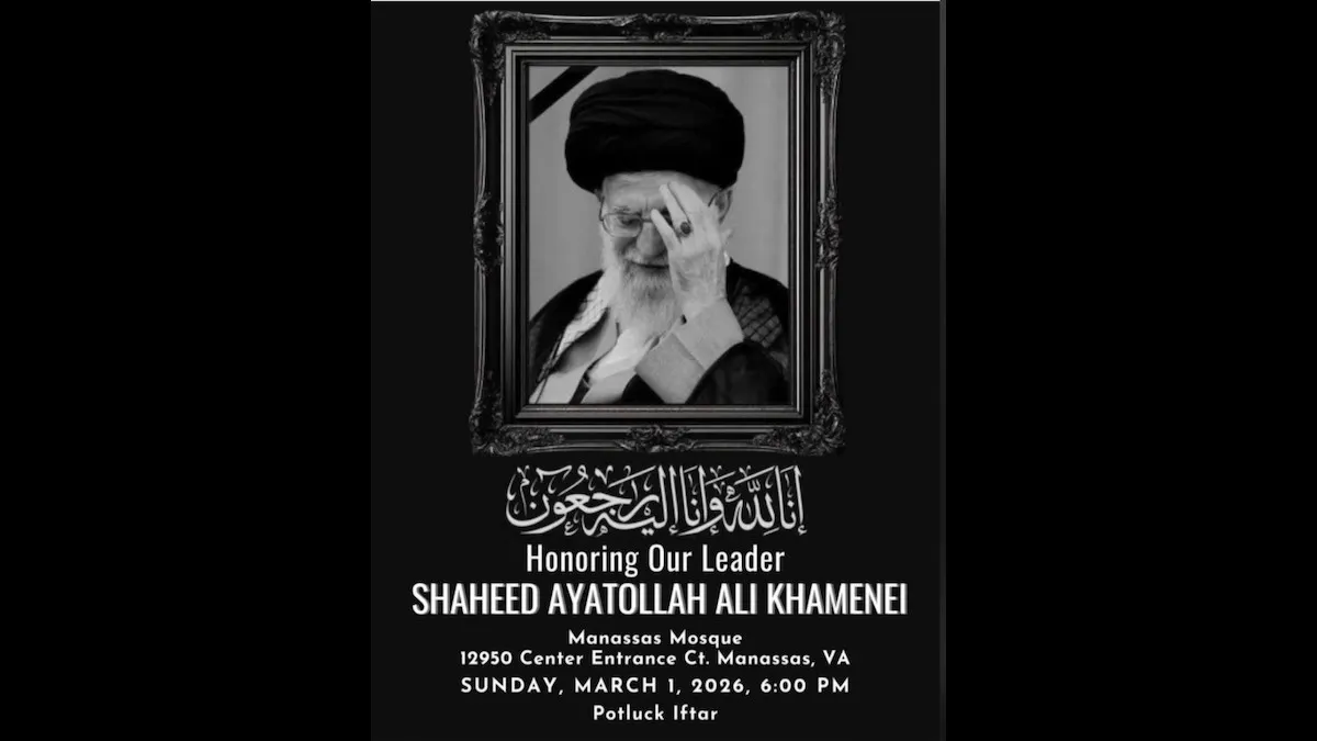 Mosque Near Pentagon Labels Iran’s Khamenei As Its ‘Martyred Leader’