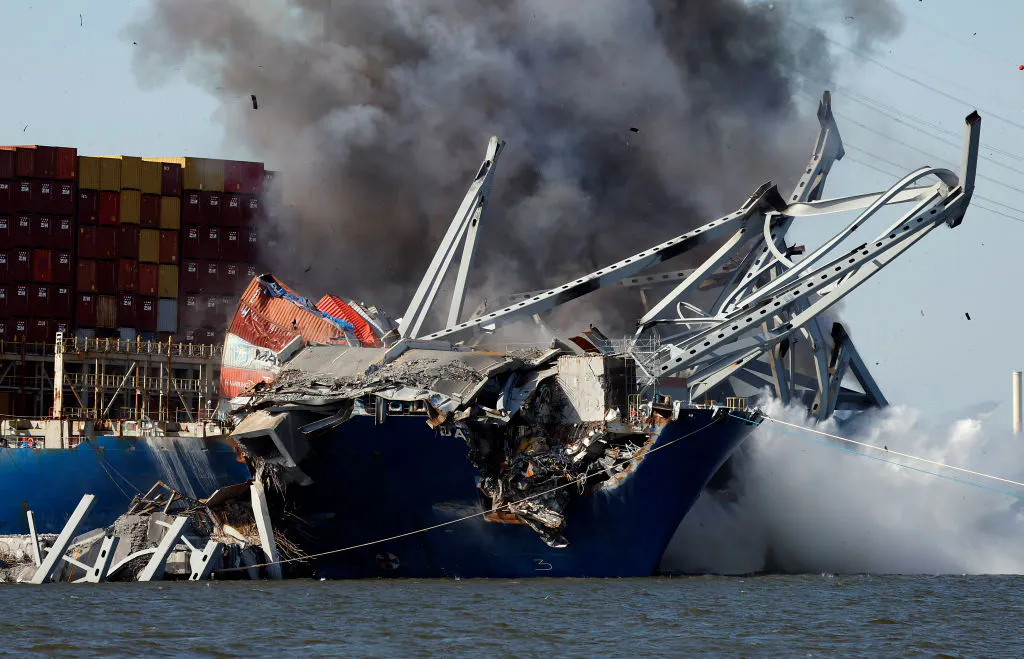 Trump DOJ Charges Foreign Shipping Firm, Engineer In Deadly Bridge Collapse