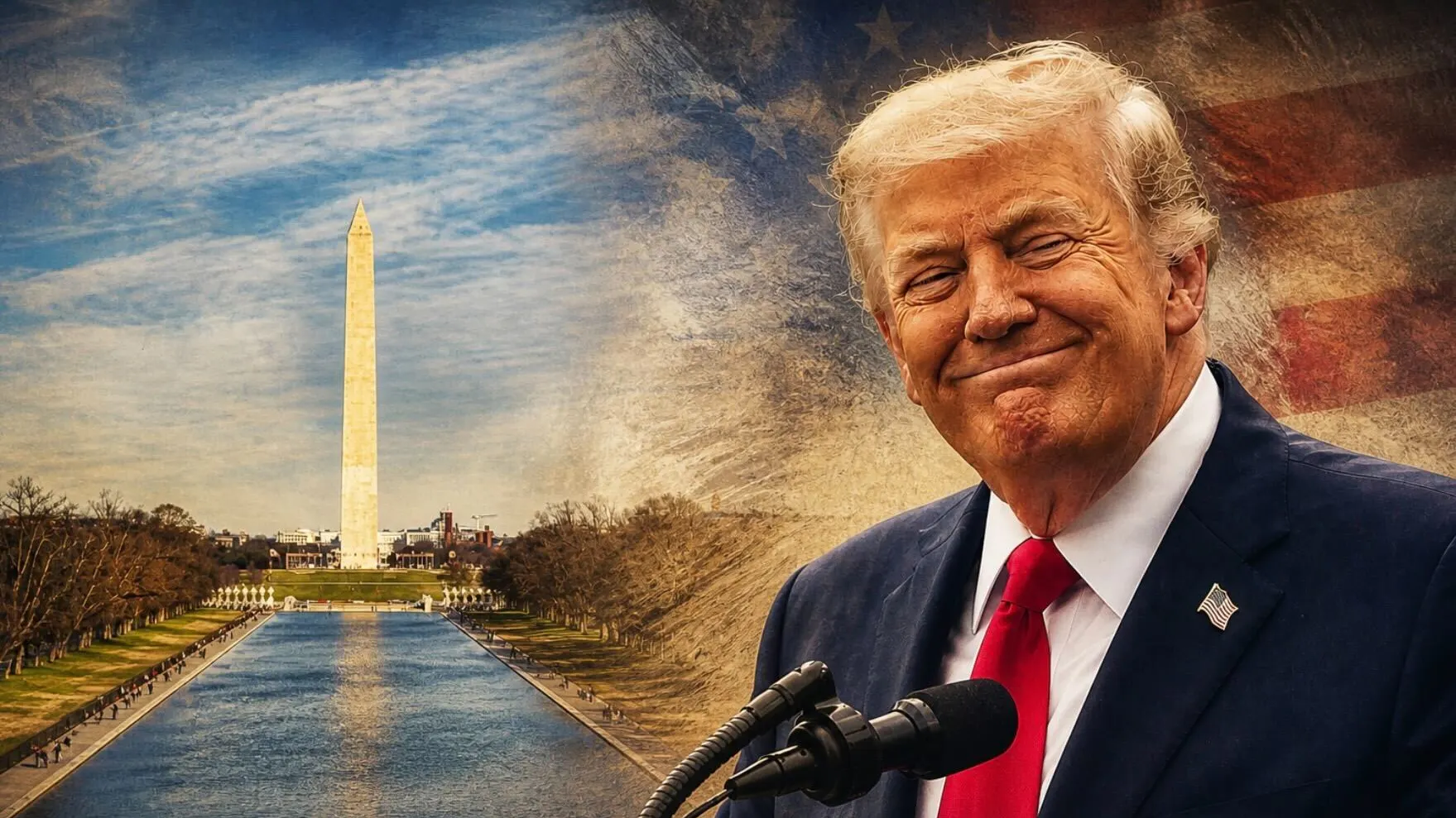 SEE IT: Trump Trolls Libs With AI Pic Of Him Lounging In Lincoln Memorial Reflection Pool