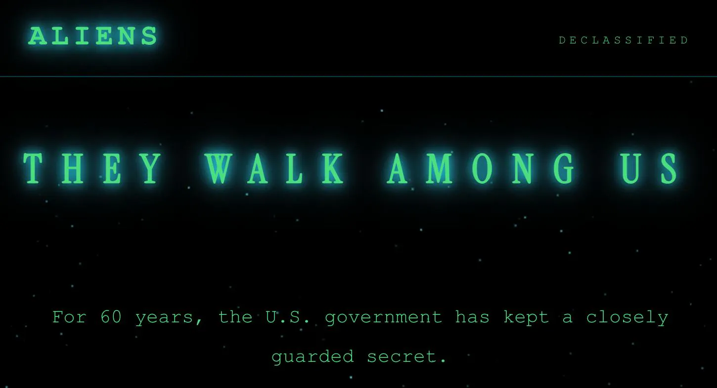 Everyone Go To Aliens.Gov Right Now. Just Trust Us.