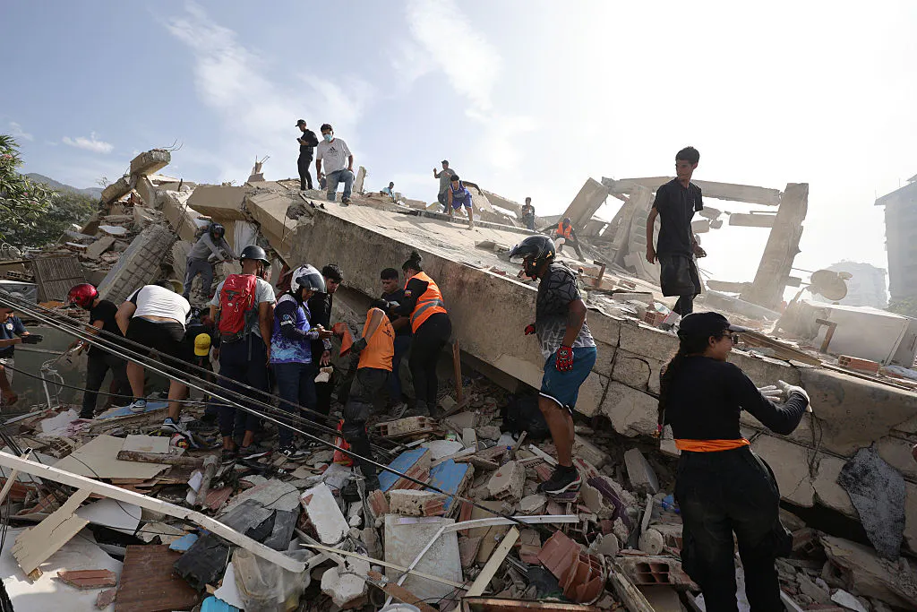 Death Toll Climbs From Twin Earthquake Disaster As Rescuers Race To Find Survivors