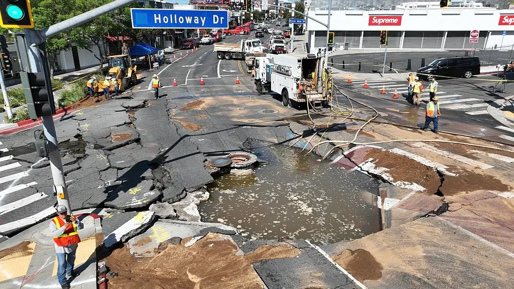 SEE IT: Century-Old Pipe Bursts, Sending A River Through One Of L.A.’s Most Leftist Enclaves