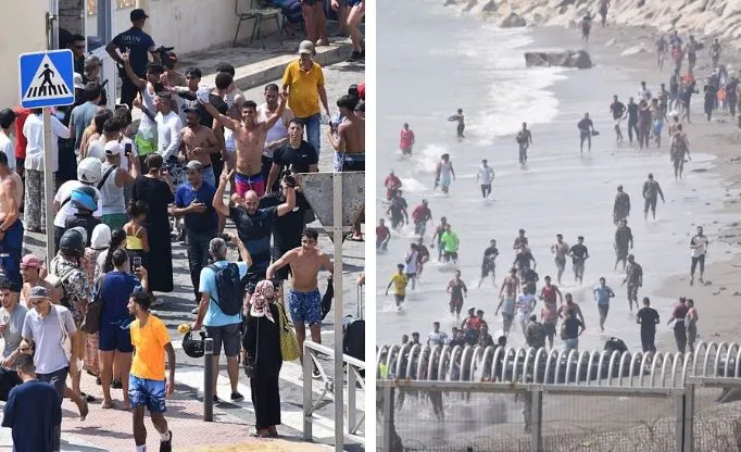 Dramatic Video Shows Thousands Of African Migrants Storming Spain’s Border