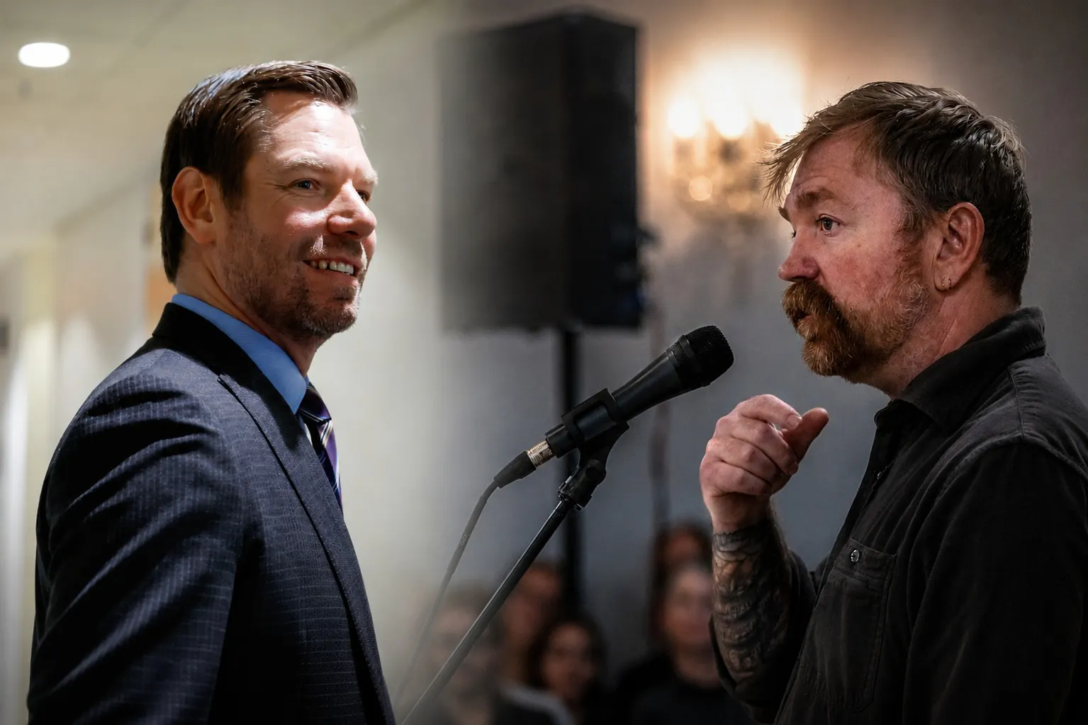 SEE IT: Compare Swalwell, Platner’s Nearly Identical Denials