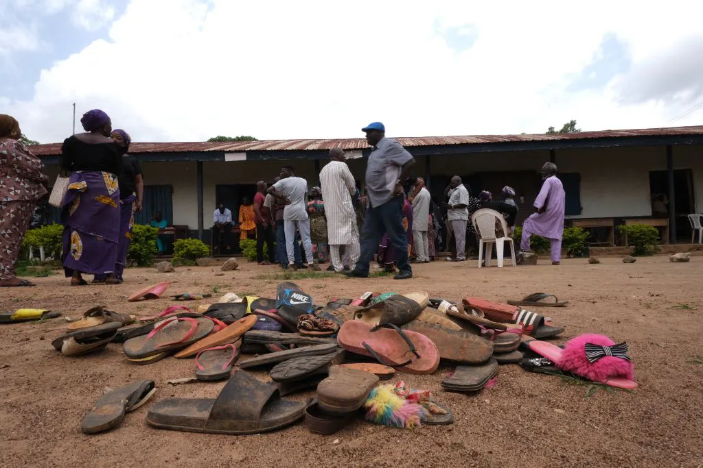 TOPSHOT - The remaining wares of students of Bethel Baptist High School are seen inside the school premises as parent of abducted students wait for the return of their children whom were abducted by gunmen in the Chikun Local Government Area of Kaduna state, northwest Nigeria on July 14, 2021. - The girls are just two of the more than 100 Nigerian children snatched from Bethel Baptist High School nearly three weeks ago, herded by gunmen into the forests after a kidnapping raid on their dormitories.The July 5 attack in Nigeria's northwest Kaduna state was just the latest mass abduction at a school or college as kidnap gangs seeking quick ransoms zero in on soft target of young students. Armed kidnappings for ransom along highways, and from homes and businesses now make almost daily newspaper headlines in Africa's most populous country. (Photo by Kola Sulaimon / AFP) 