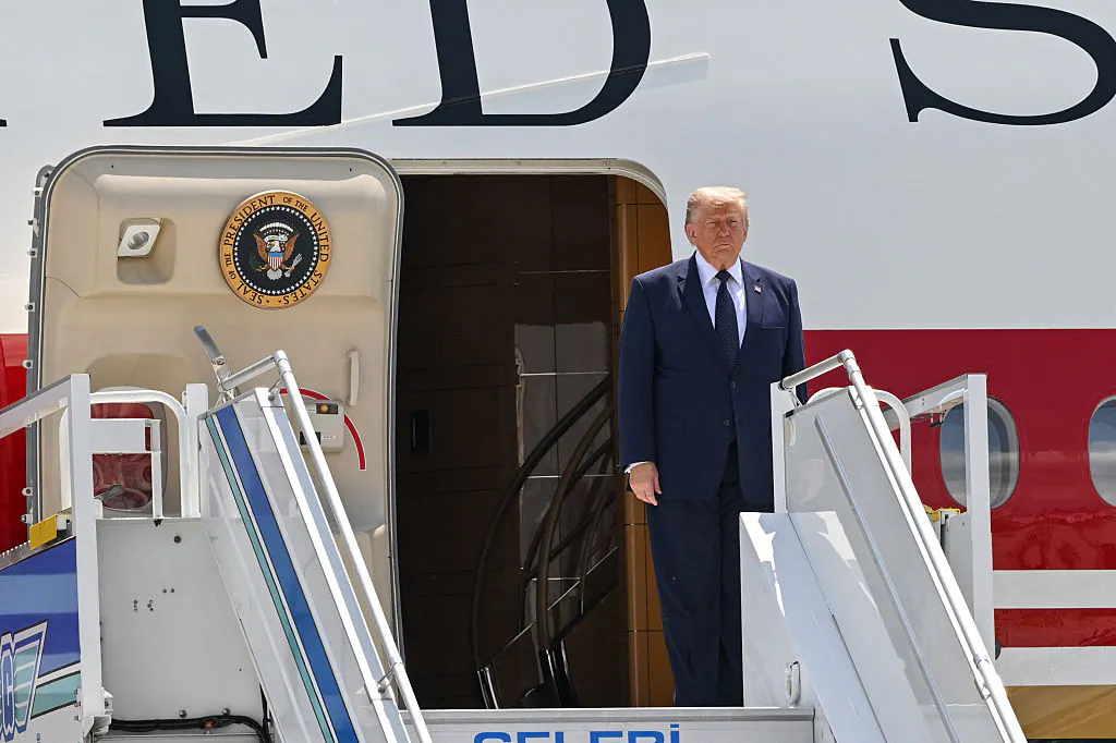 Trump Pulled Off Secret Plane Swap Using Catering Truck After Iran Threat: Report