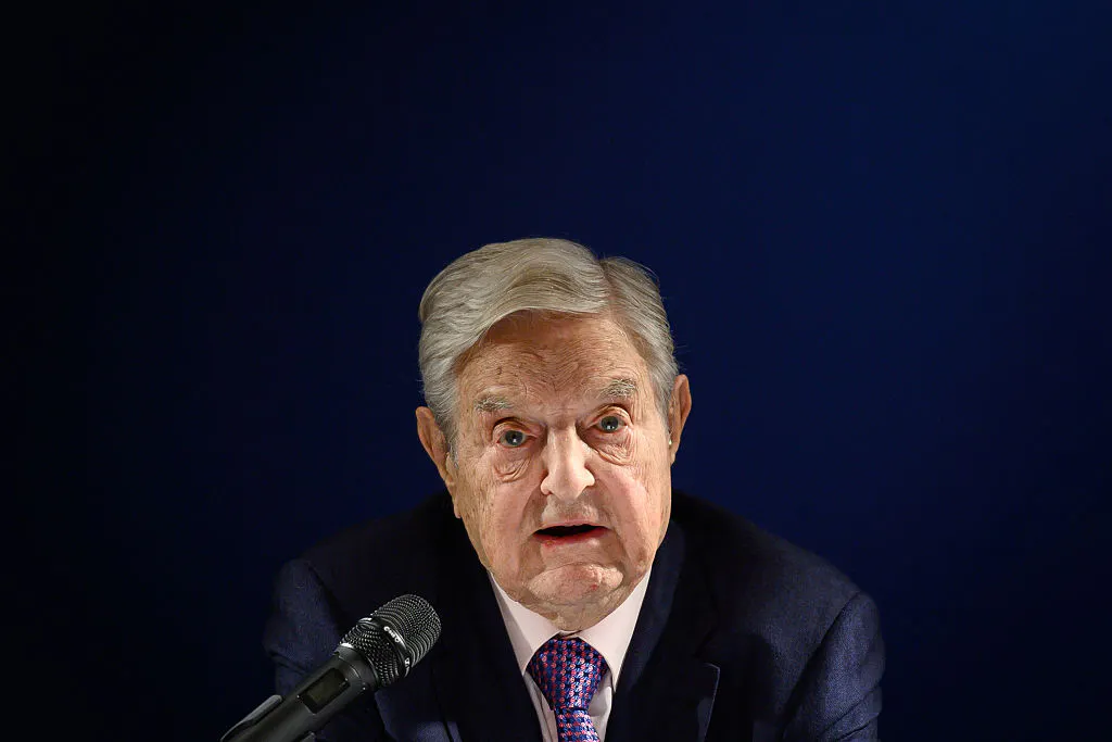 Hungarian-born US investor and philanthropist George Soros delivers a speech on the sideline of the World Economic Forum (WEF) annual meeting, on January 24, 2019 in Davos, eastern Switzerland. Billionaire investor George Soros said, on January 24, 2019 that Chinese President Xi Jinping was "the most dangerous enemy" of free societies for presiding over a high-tech surveillance regime.