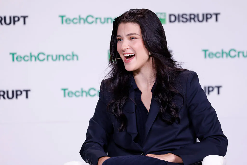 SAN FRANCISCO, CALIFORNIA - OCTOBER 28: Phoebe Gates, Co-Founder, Phia, speaks onstage during day two of TechCrunch Disrupt 2025 at Moscone Center on October 28, 2025 in San Francisco, California.