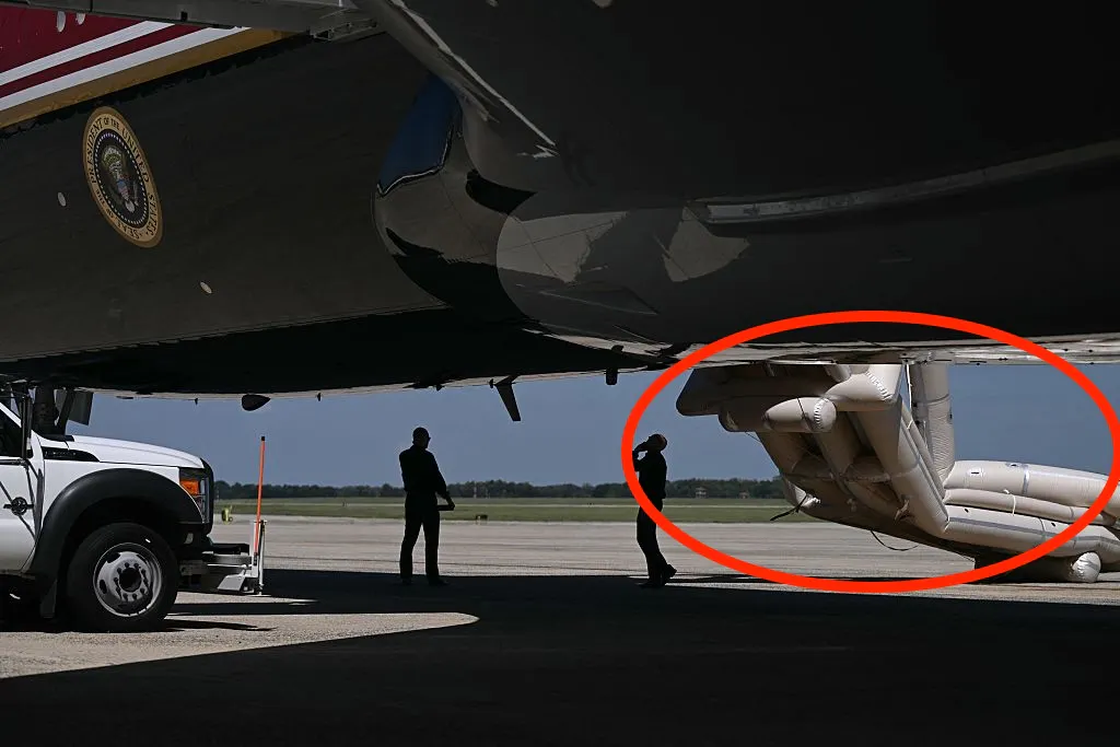 Trump Clears Up Mystery Behind Air Force One Emergency Slide