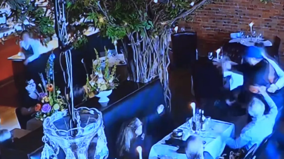 WATCH: Hero Waiter Tackles Ex-Husband As He Tries To Pull Trigger