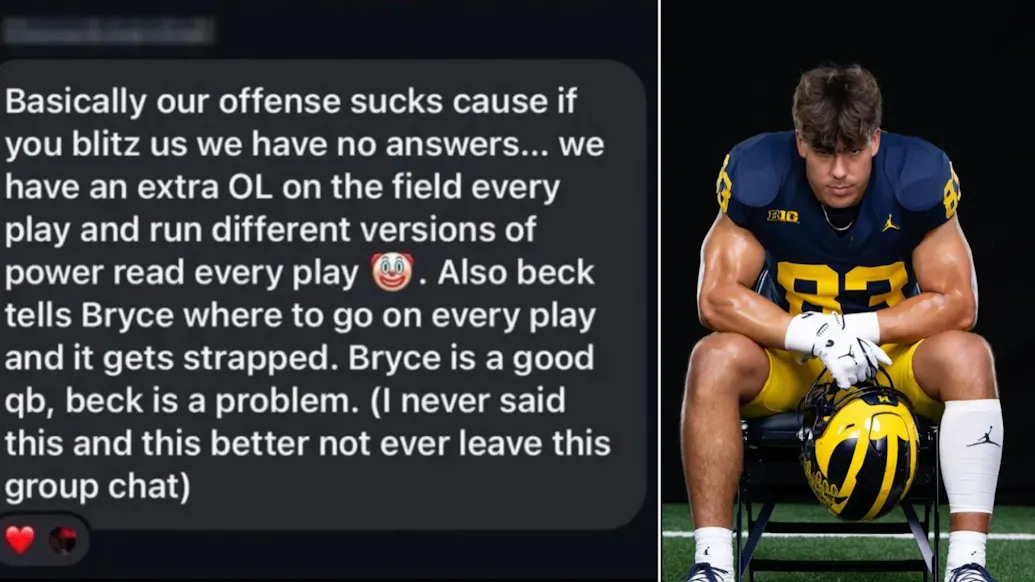 Michigan Player Apologizes After Private Messages Trashing His Coach Get Leaked