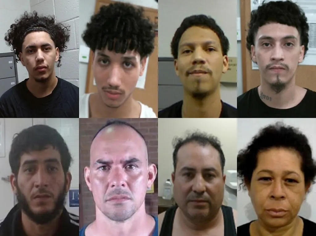 Members of Tren de Aragua arrested in Georgia by ICE this year. Photos courtesy of the White House. 