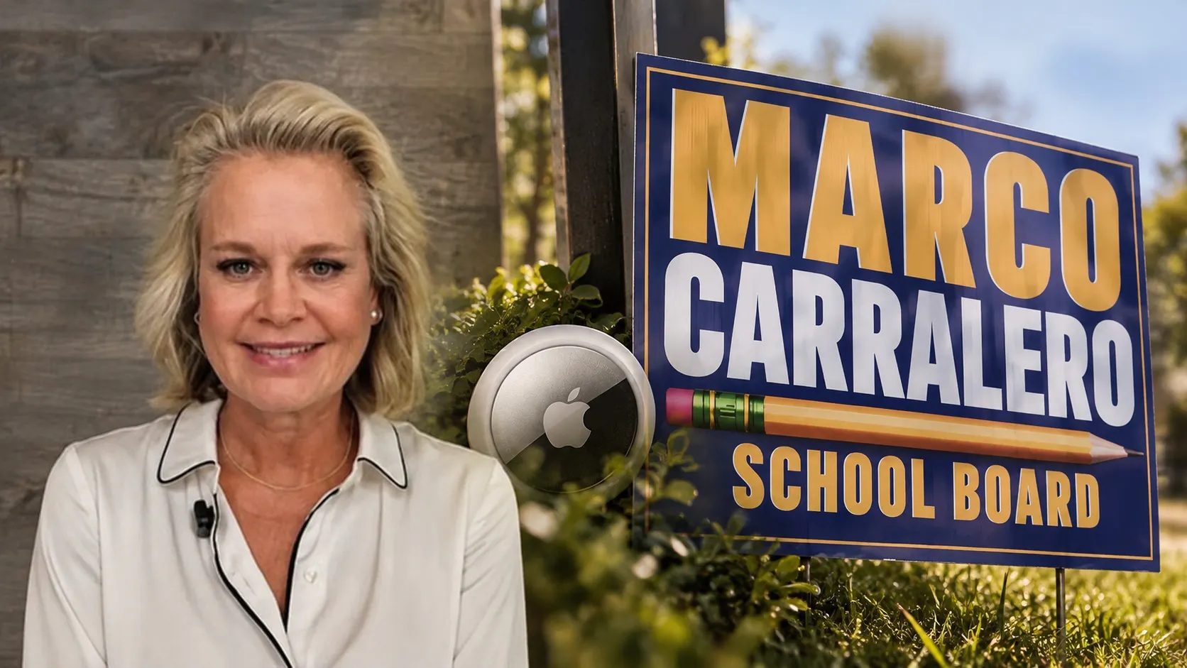 Hidden AirTag, Missing Campaign Sign, And One Awkward Question For A Dem-Backed Candidate