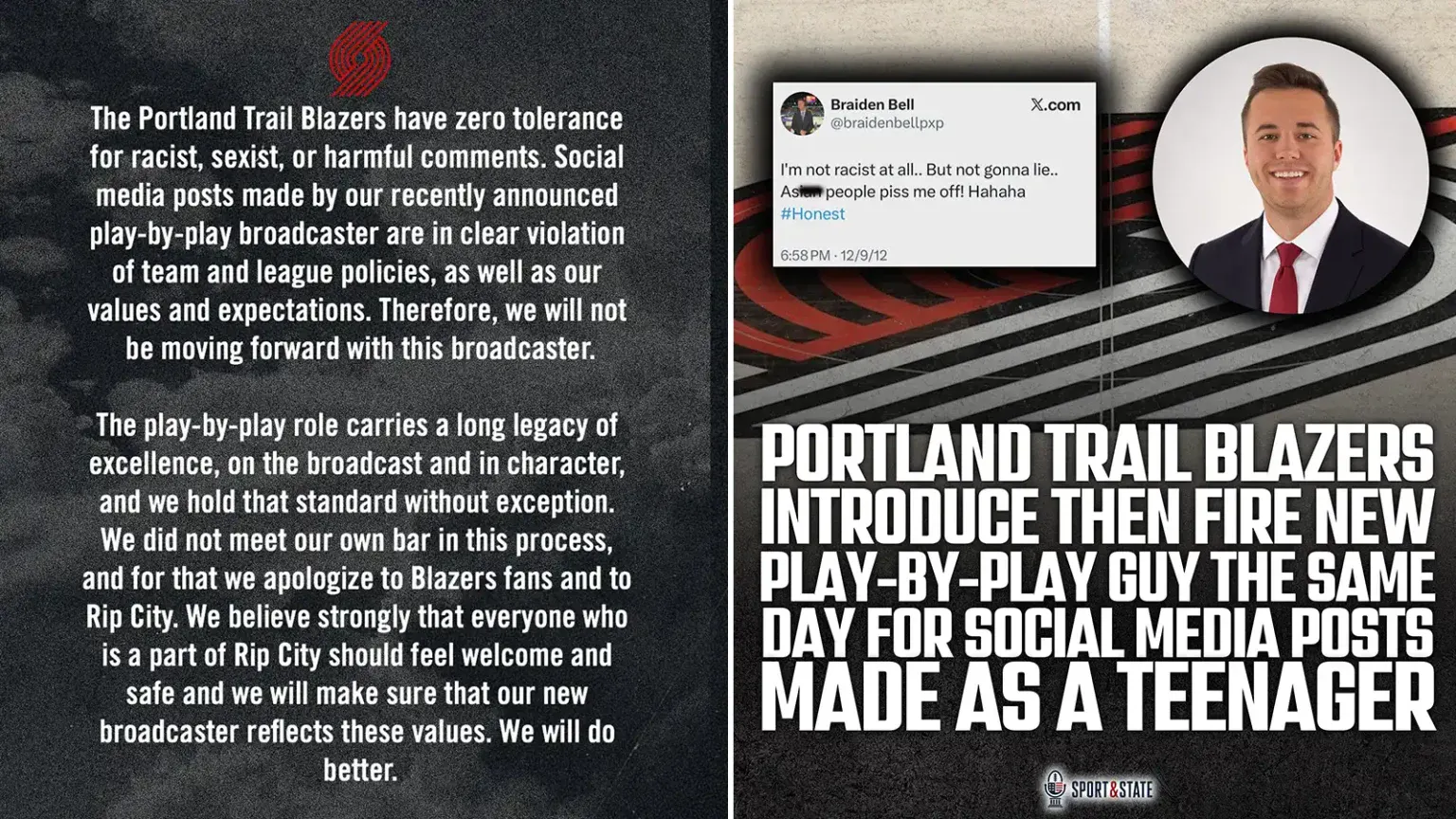 Trailblazers Fire New Play-by-Play Announcer Over Tweets Sent When He Was 15. Seriously